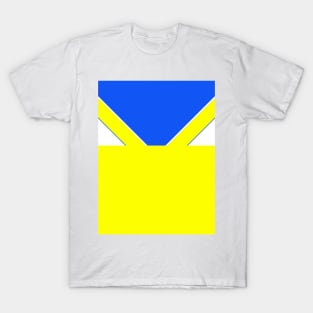 Leeds Retro 1986 - 88 Yellow Blue White Away T-Shirt